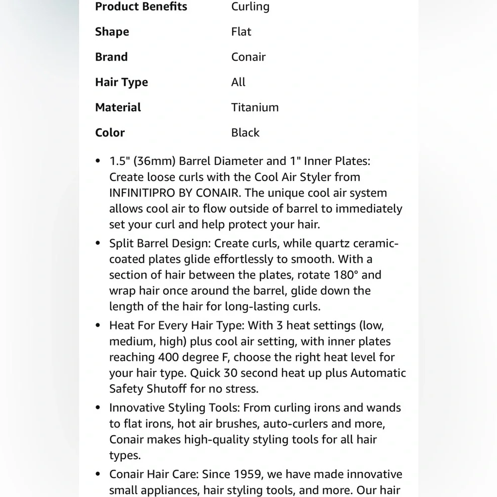 InfinitiPRO by Conair Cool Air Styler - Picture 5 of 5